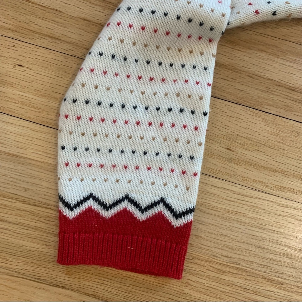 Talbots Womens Diamond Fair Isle Wool Blend‎ Sweater Winter Cozy Aspen Size Med - Picture 4 of 11